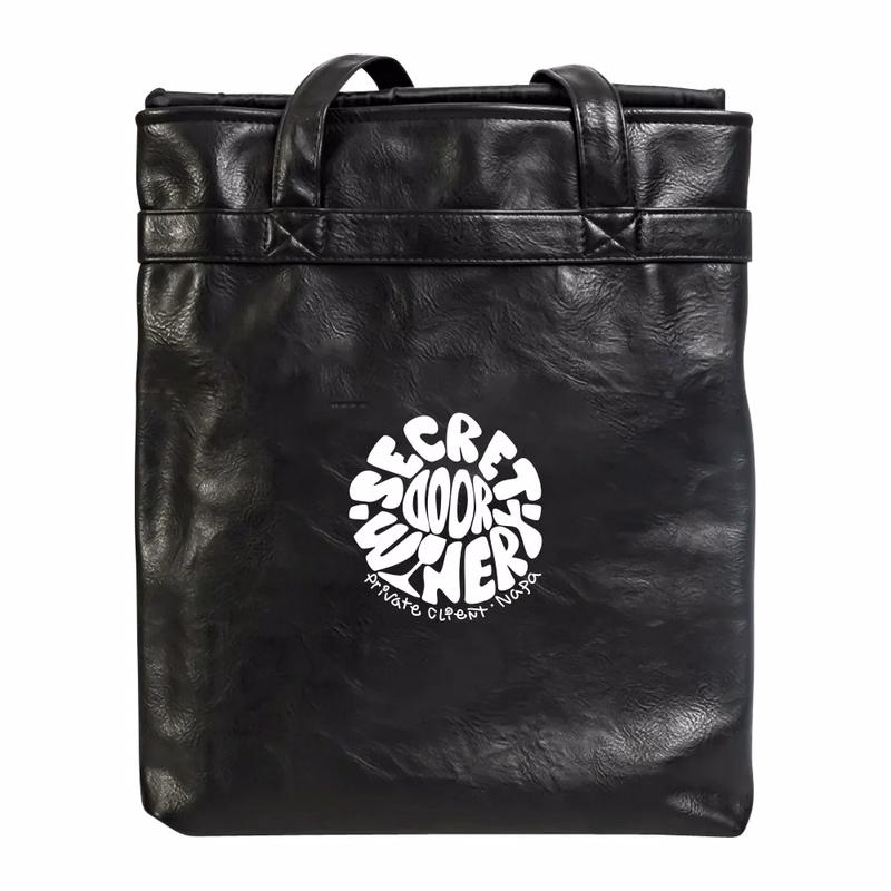 Leather Four Bottle Salesperson Tote Bag