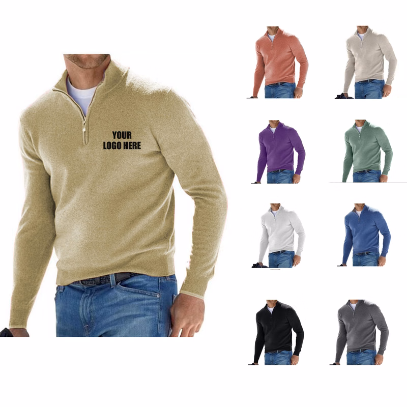 Long Sleeve Quarter Zip Fleece Sweatshirt