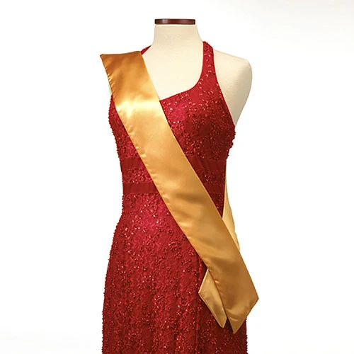 Gold Pageant Sash 1