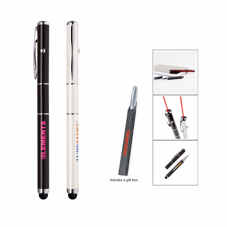 iPad/iphone stylus with laser pointer and ballpoint pen