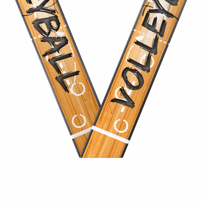 1-1/2" x 34" Sublimated Volleyball Sewn Through Neckband