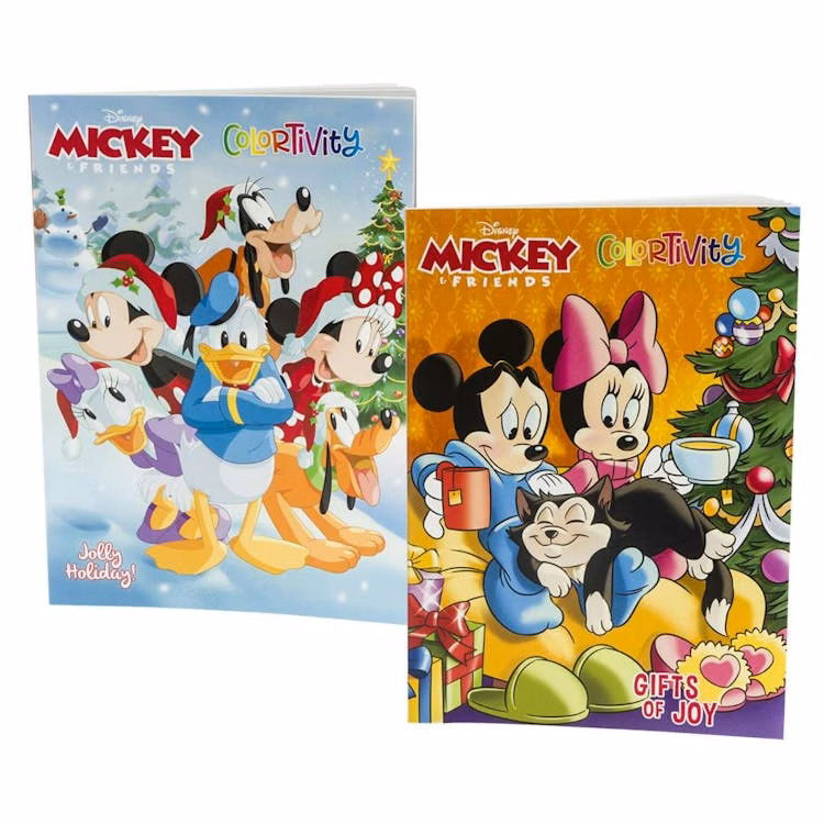 Disney Mickey and Friends Christmas Coloring Books - 80 Pages