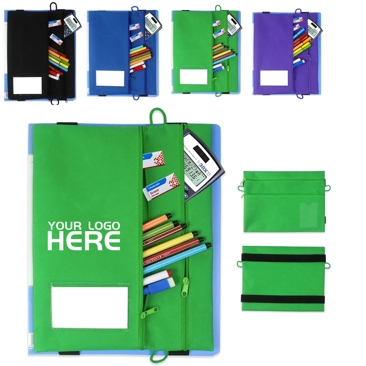 Elastic Band Multi Pocket Pen Holder 1