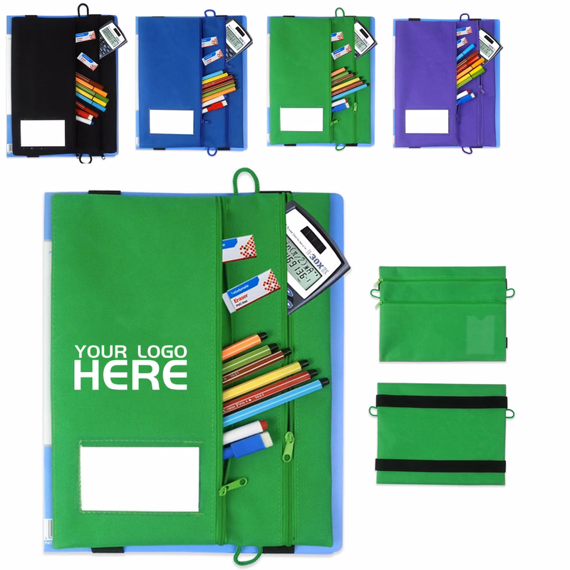 Elastic Band Multi Pocket Pen Holder