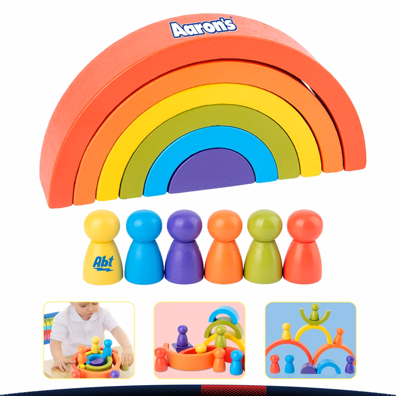 Colorful Rainbow Blocks Set