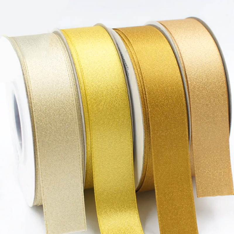 Gold/Silver Purl Double Face Satin Ribbon