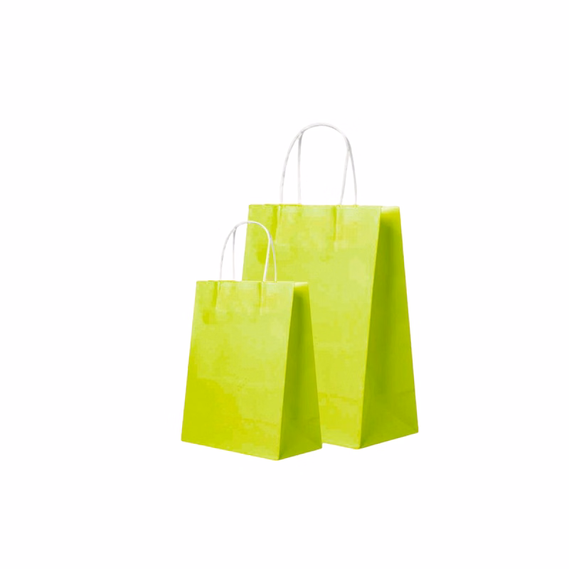 White Kraft Paper Shopper With Twisted Handle 8.3 X 4.4 X 10.7"