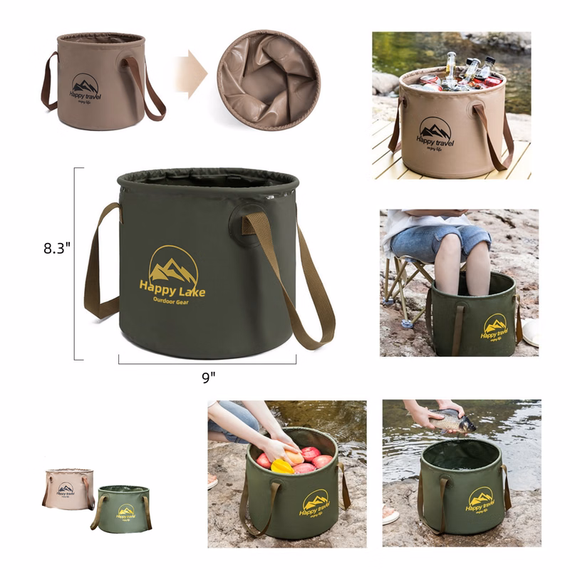 10L Multifunctional Outdoor Foldable Portable Water Bucket