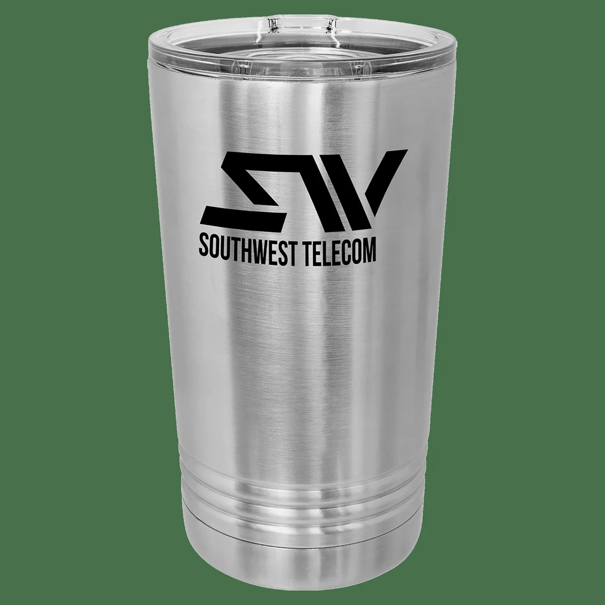 16 Oz. Stainless Steel Pint With Slider Lid 1