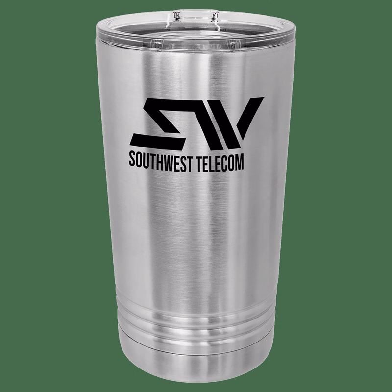 16 Oz. Stainless Steel Pint With Slider Lid