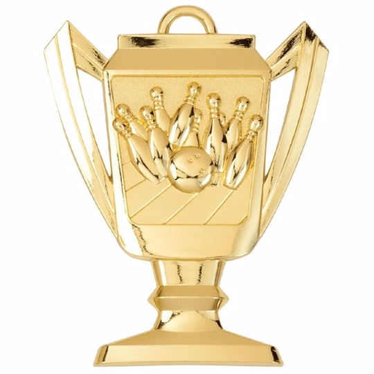 Bowling Trophy Medal, 2 3/4" Tall