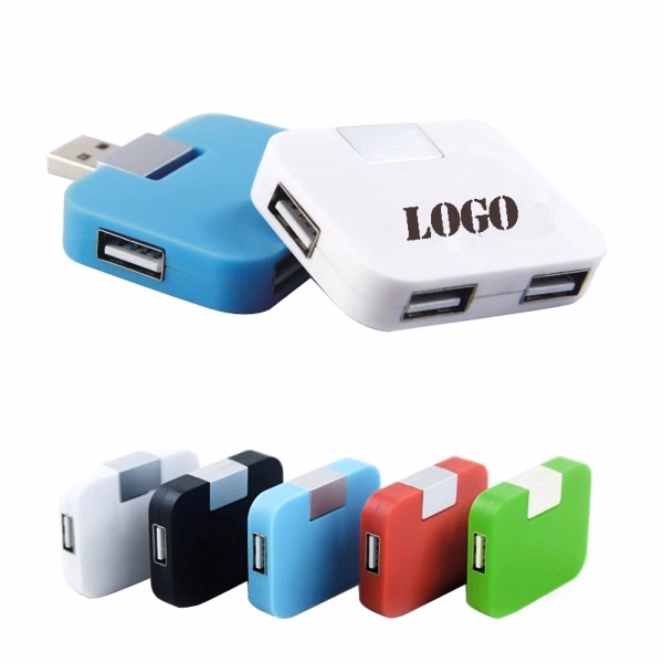 Wholesaled Square Mini 4 Ports USB High Speed HUB