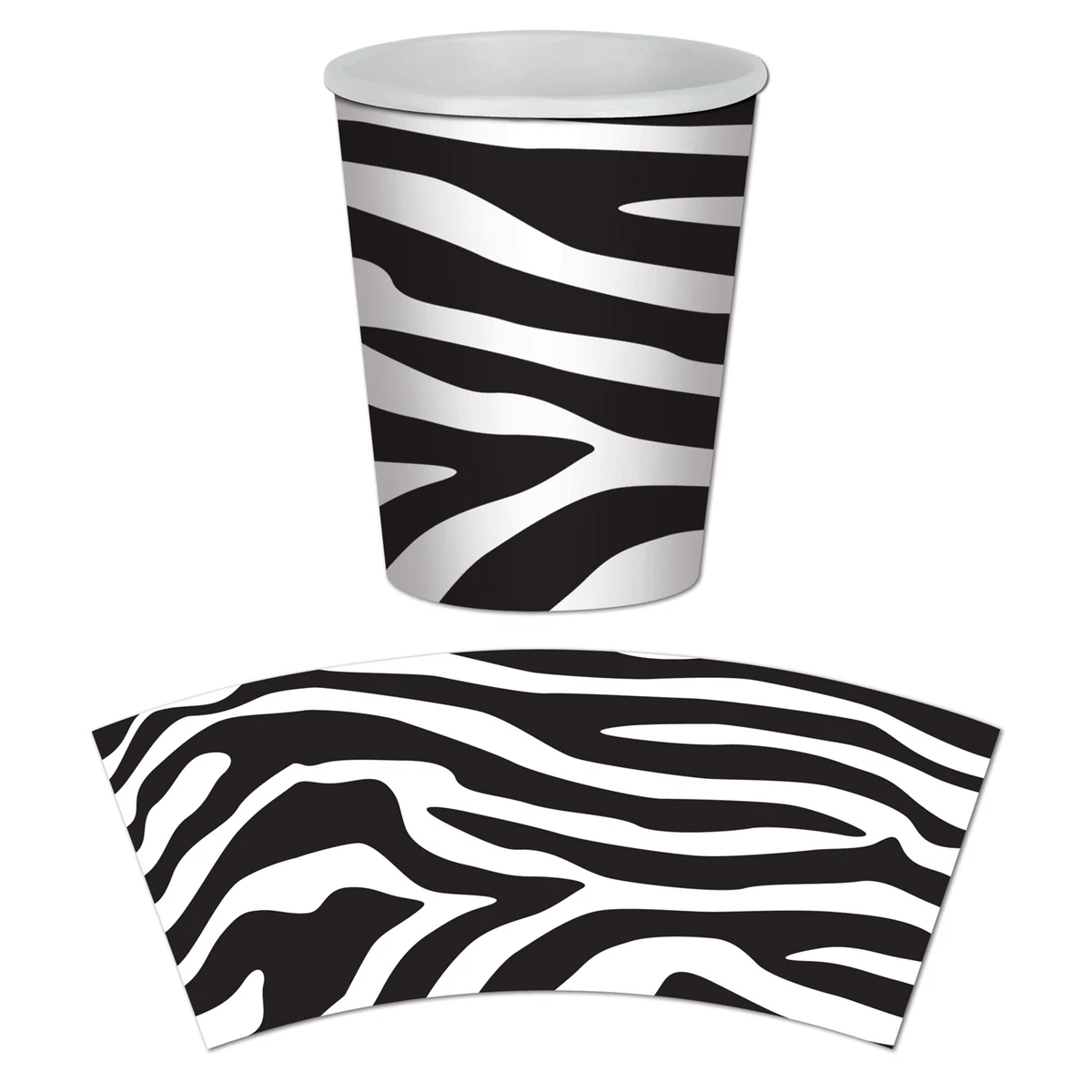 Zebra Print Beverage Cups 1