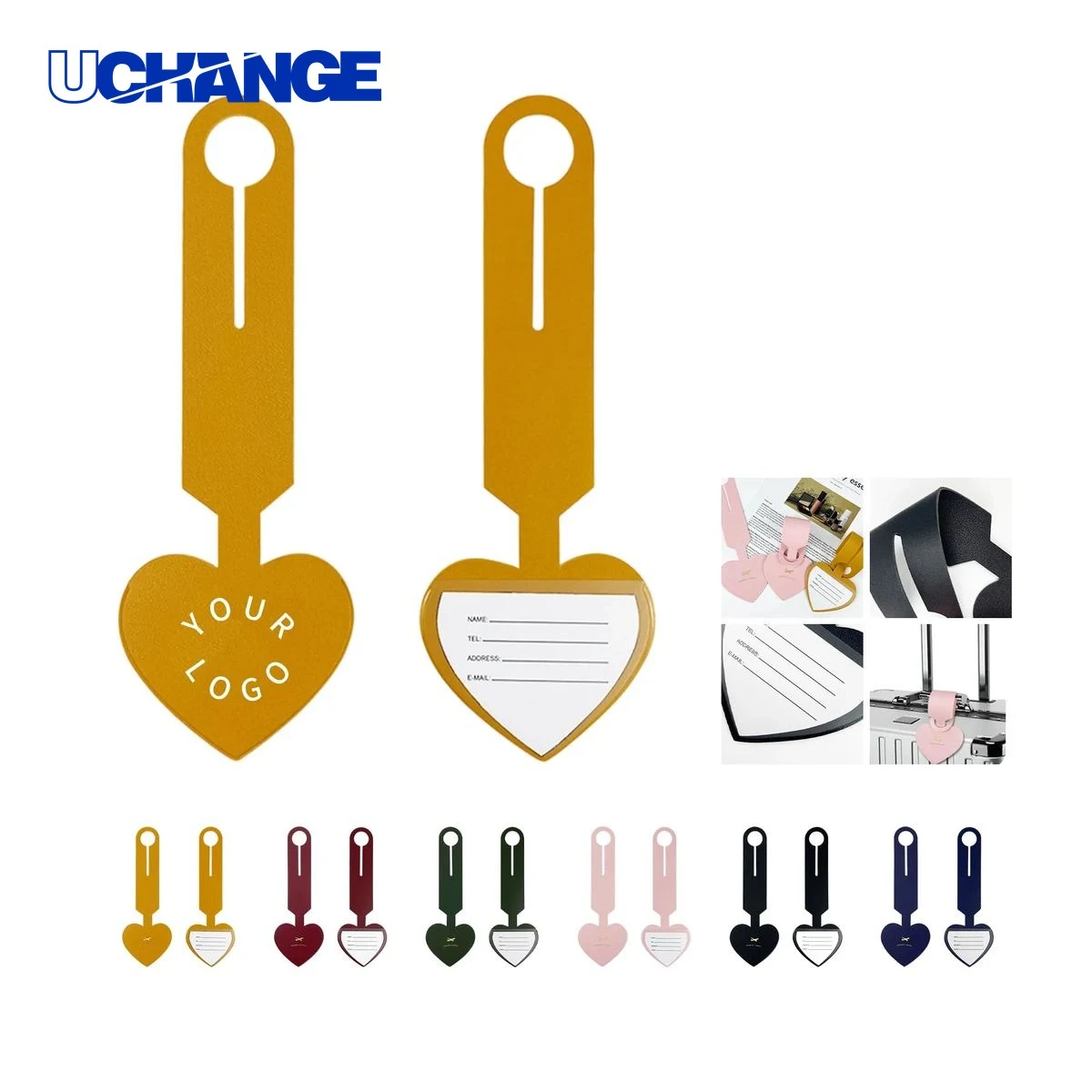 Heart Shaped Luggage Tag 9.38 Inches Customizable 1
