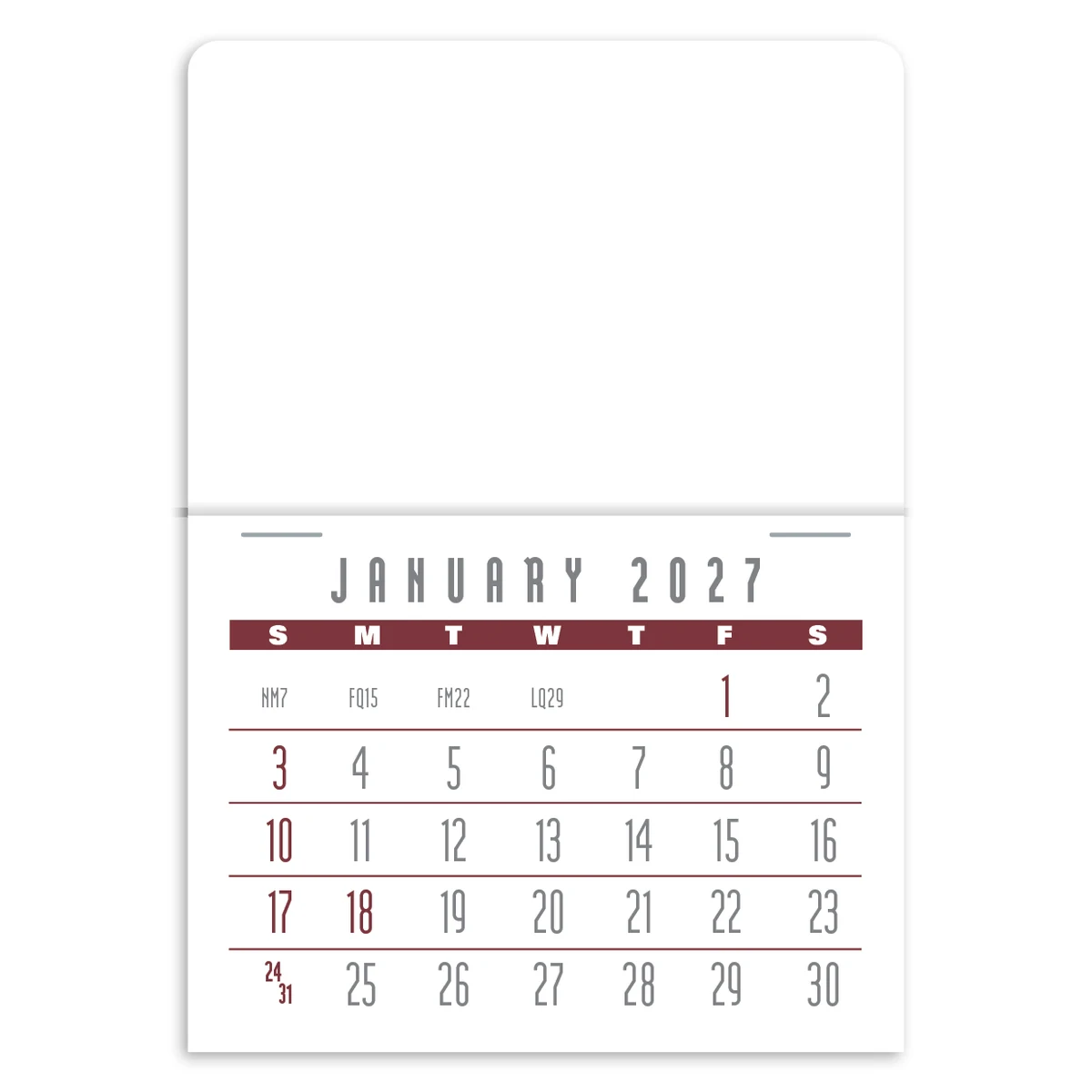 Triumph® Calendars Press-N-Stick Full-Color Header Contemporary Calendar 1