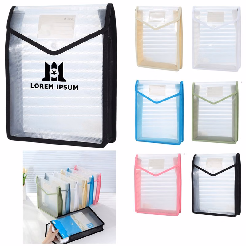 Large-Capacity Document Organizer with Handle & Press Buckle