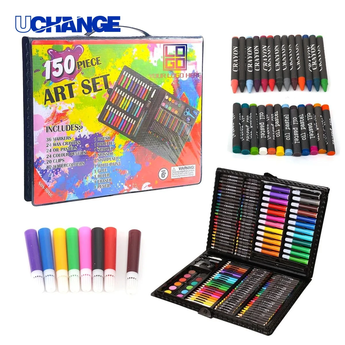 150-Piece Kids Art Set with Case 1