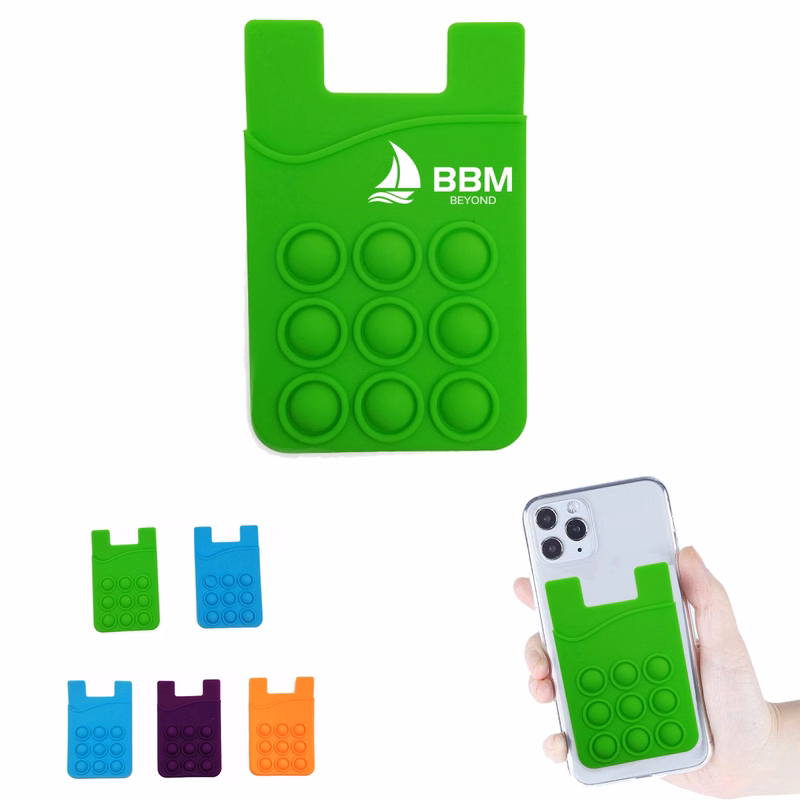 Push Pop Silicone Phone Wallet