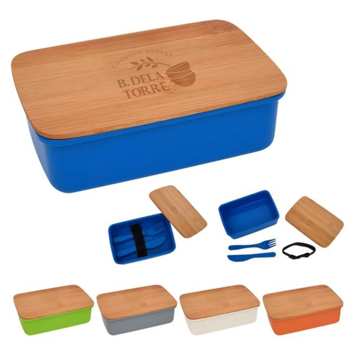 Wheat Lunch Set With Bamboo Lid 1