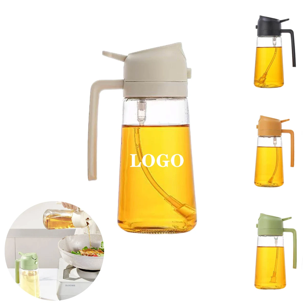 16oz Kitchen Glass Oil Spray Bottle 1
