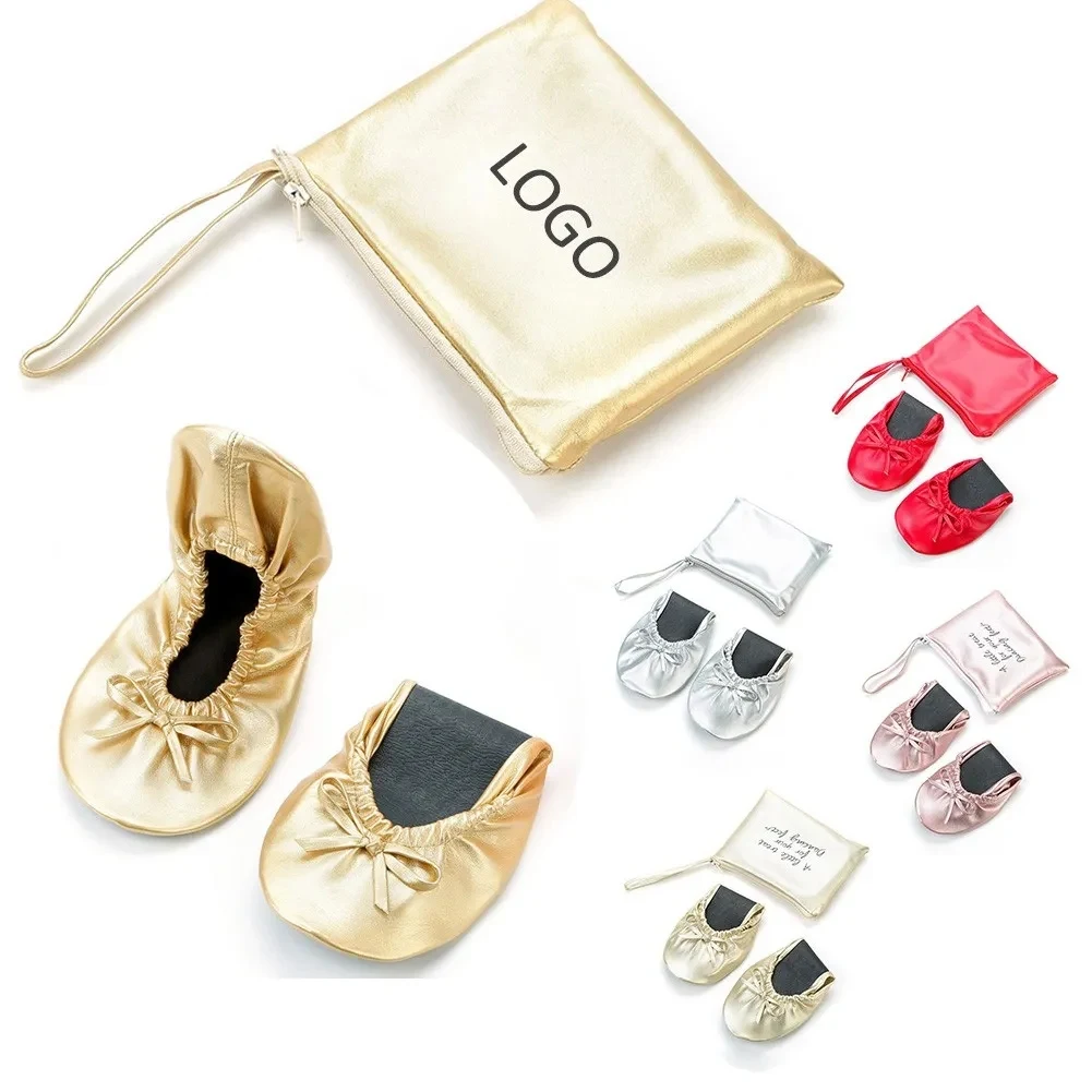 Women's Roll Up Foldable Flat Ballet Slipper Shoes 1