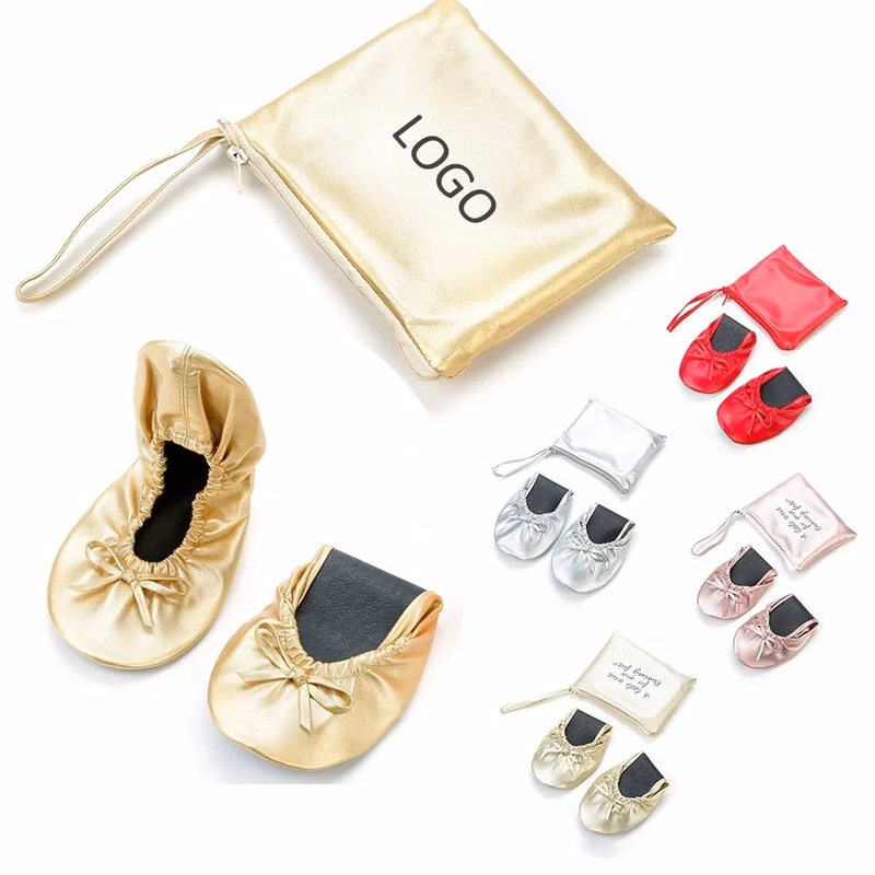 Women's Roll Up Foldable Flat Ballet Slipper Shoes