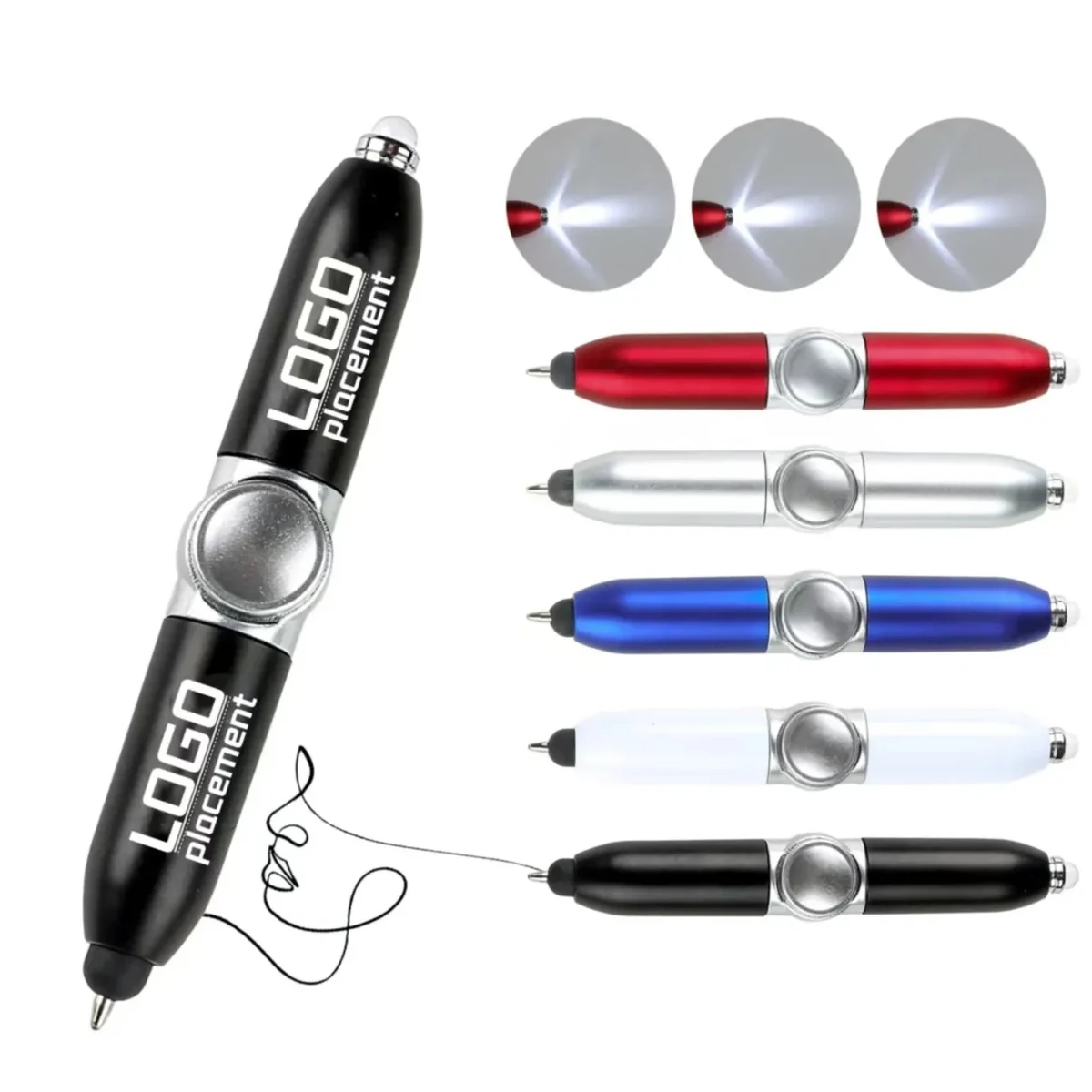 Fidget Spinner Ballpoint Pen, Multi-Color, Stress Relief 1