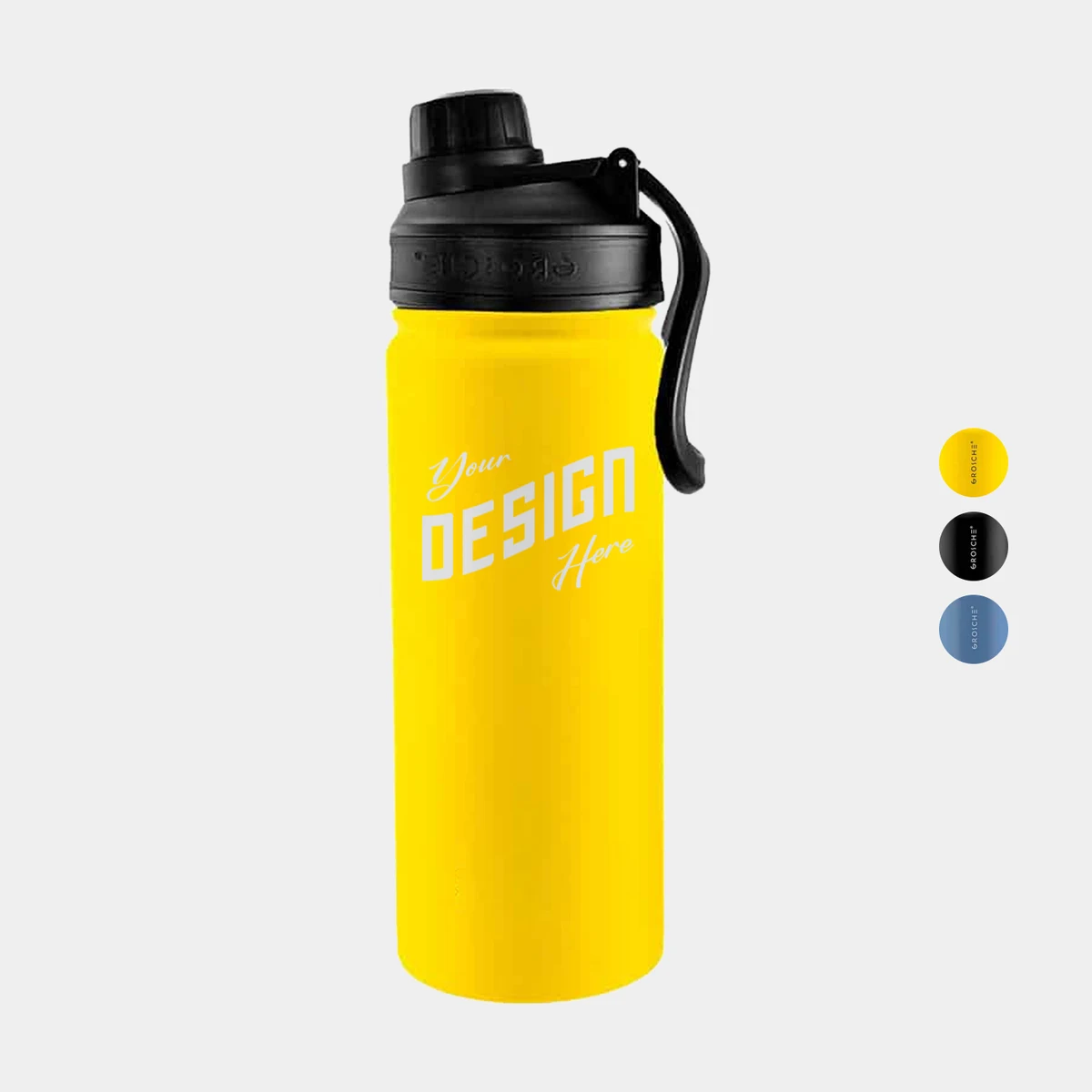 16 oz. GROSCHE® CHICAGO STEEL Insulated Water Bottle with Chug Lid 1