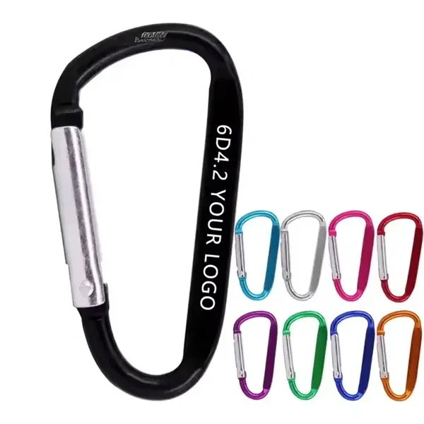 Custom D-Shaped Carabiner Keychain — Lightweight Snap Clip Attach Accessory 1