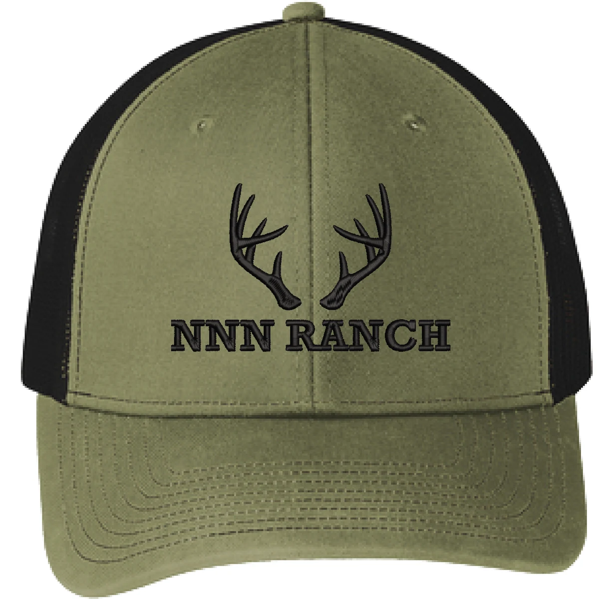 Port Authority C402 6-Panel Snapback Trucker Hat w/Leatherette Adhesive Patches or Embroidery 1