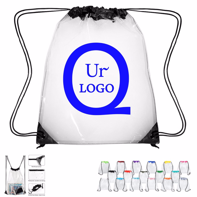 13.39X16.93 Inch Pvc Drawstring Backpack