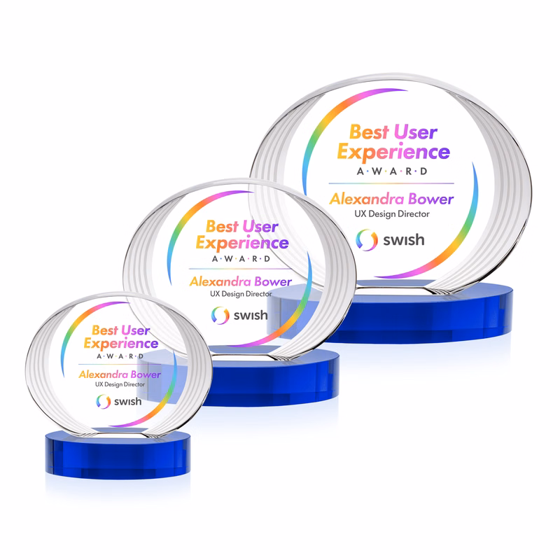 Sheraton VividPrint™ Award on Base - Blue