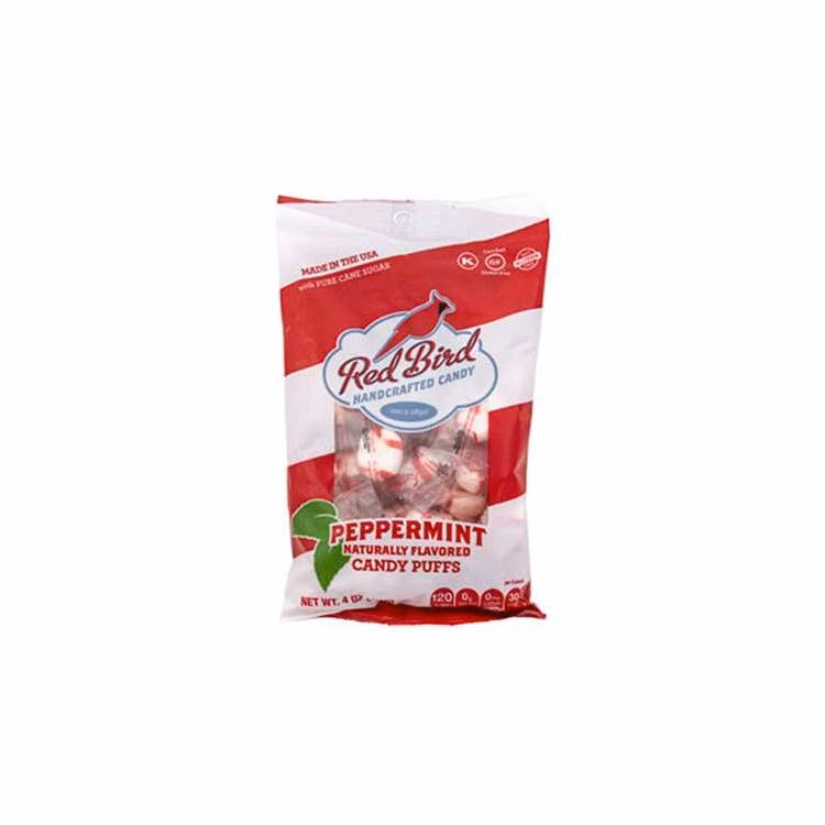 Red Bird Puff Candy Peppermint