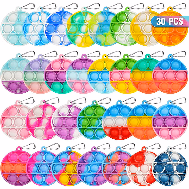 Push Pop Bubble Shape Keychain