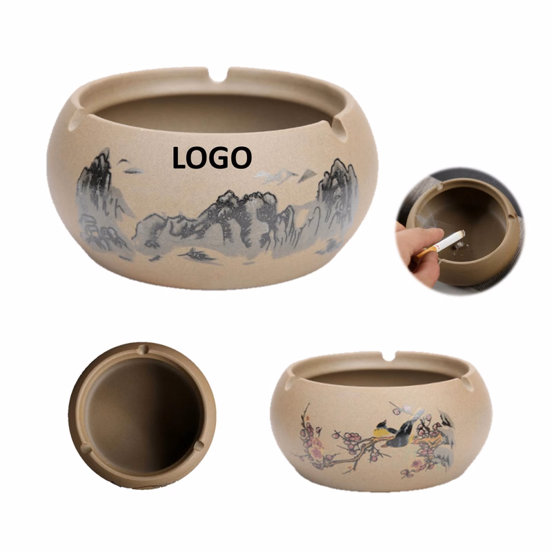 Creative Ceramic Round Cigarette Ashtray