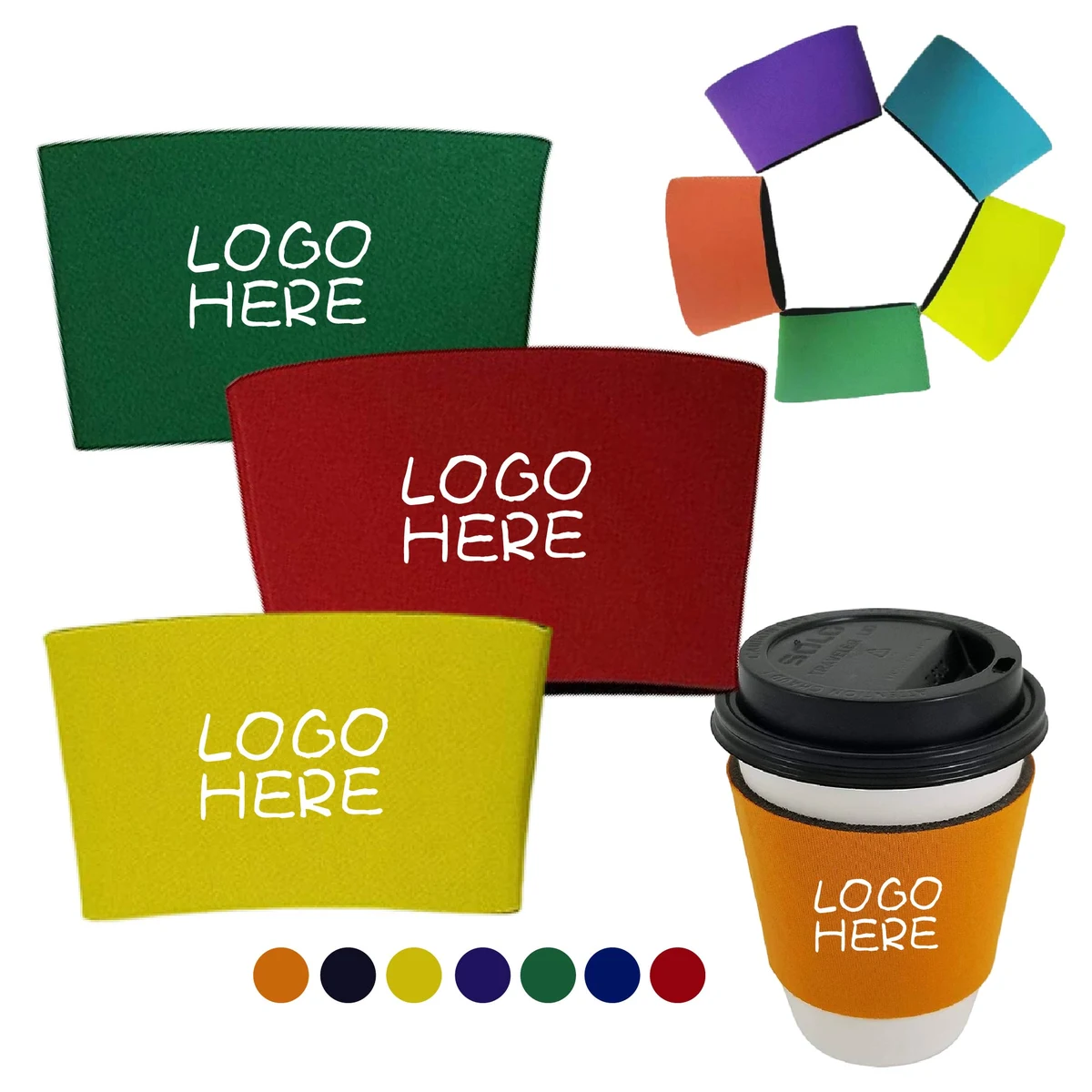 Grip Cup Sleeves, custom koozie with logo imprint 1