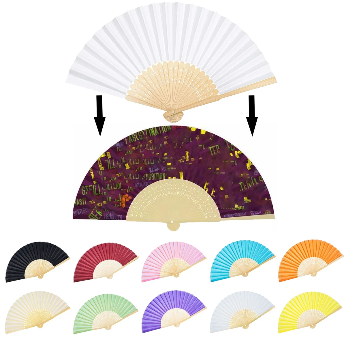 Paper Handheld Folded Fan 1