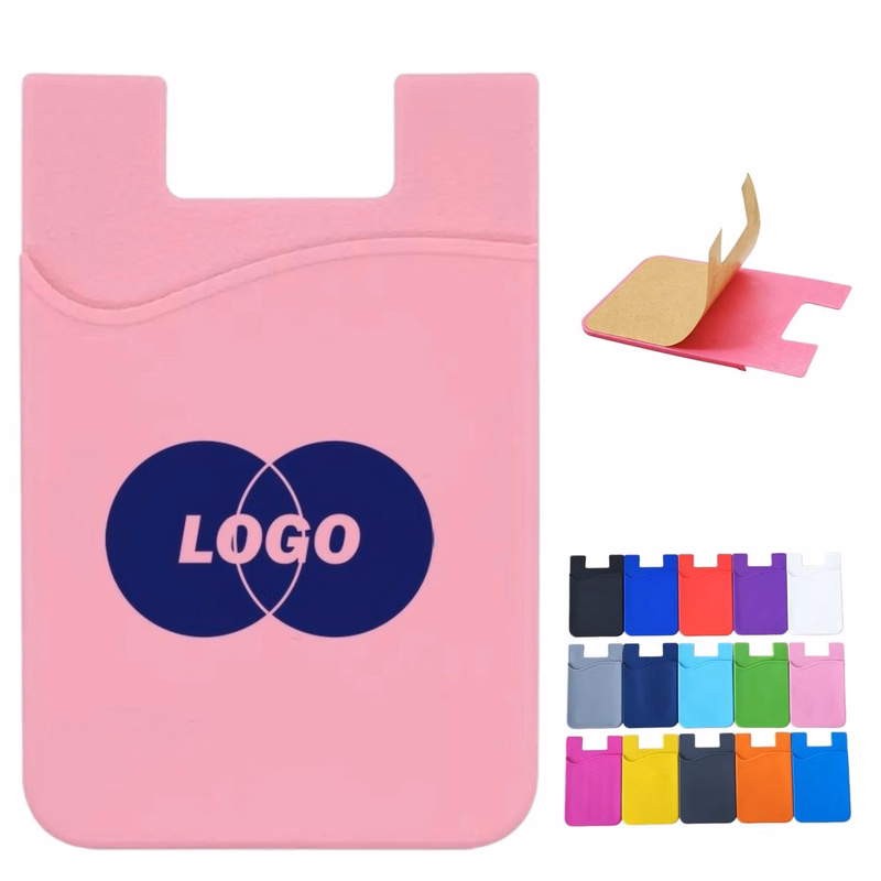 Stick-On Silicone Phone Card Holder