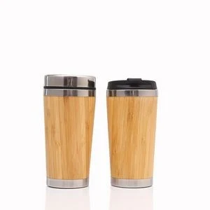 450Ml Stainless Steel Bamboo Coffee Mugs 1