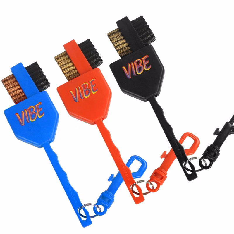 Dual Bristle Golf Club Cleaning Brush with Carabiner