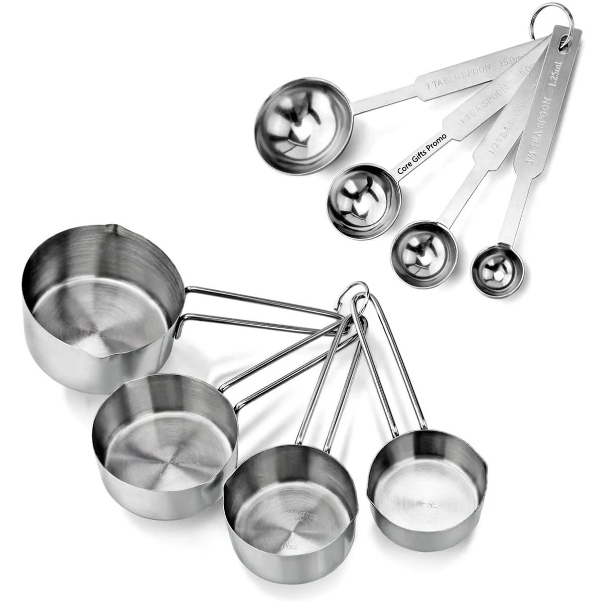 Stainless Steel Measuring Spoons and Cups Combo 1