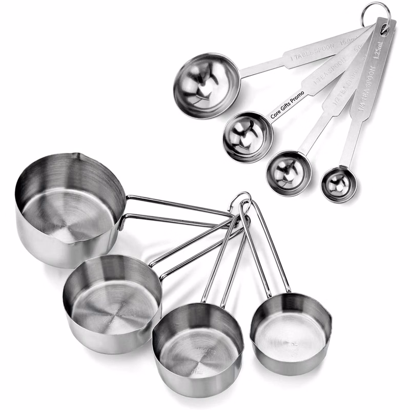 Stainless Steel Measuring Spoons and Cups Combo