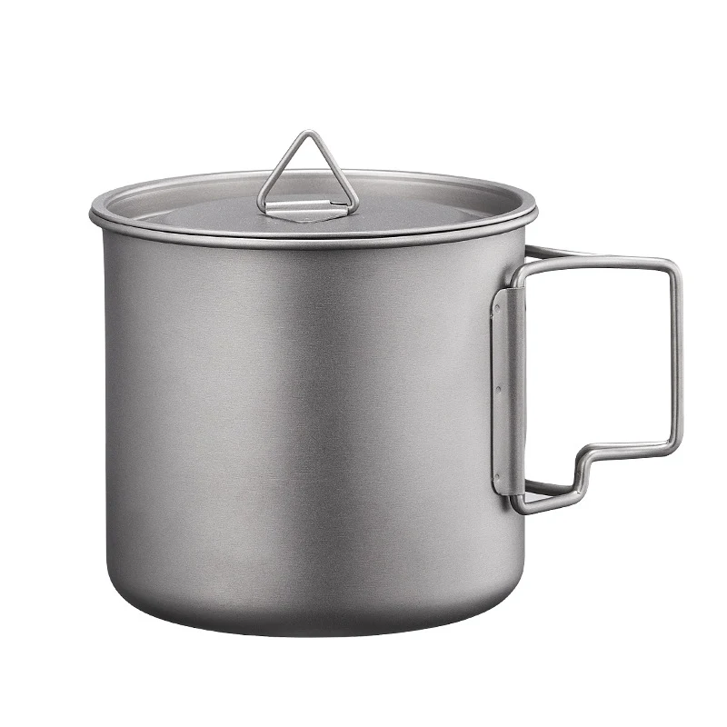 18 Oz Outdoor Titanium Camping Mug with Lid 1