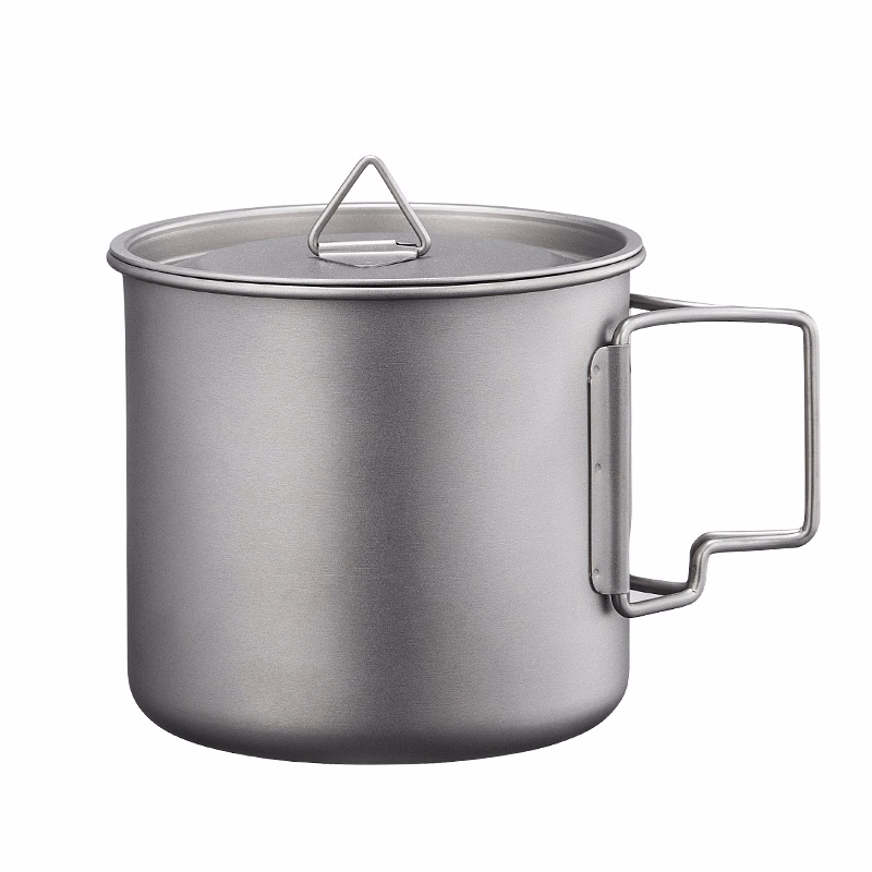18 Oz Outdoor Titanium Camping Mug with Lid