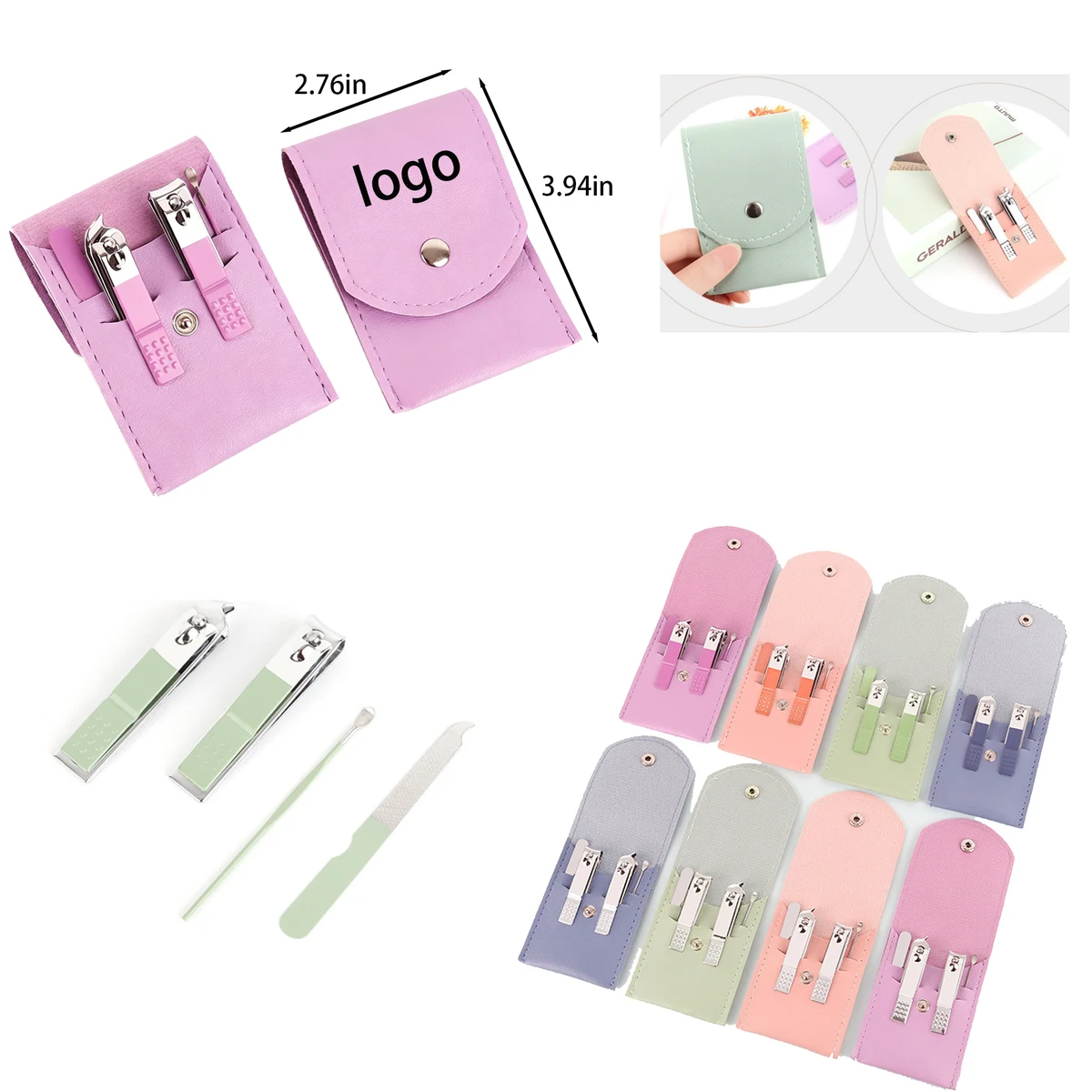 Color Foldable 4Pcs Nail Clipper Set 1