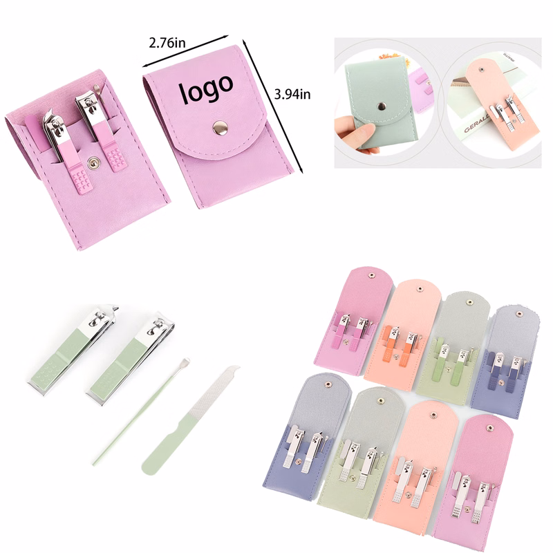 Color Foldable 4Pcs Nail Clipper Set