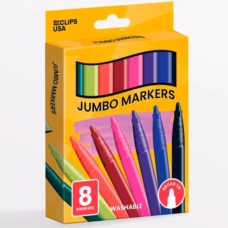 Jumbo Washable Markers - 8ct Pack Full Pallet