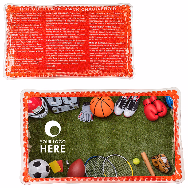 Team Sports Large Rectangle Aqua Pearls™ Hot/Cold Pack