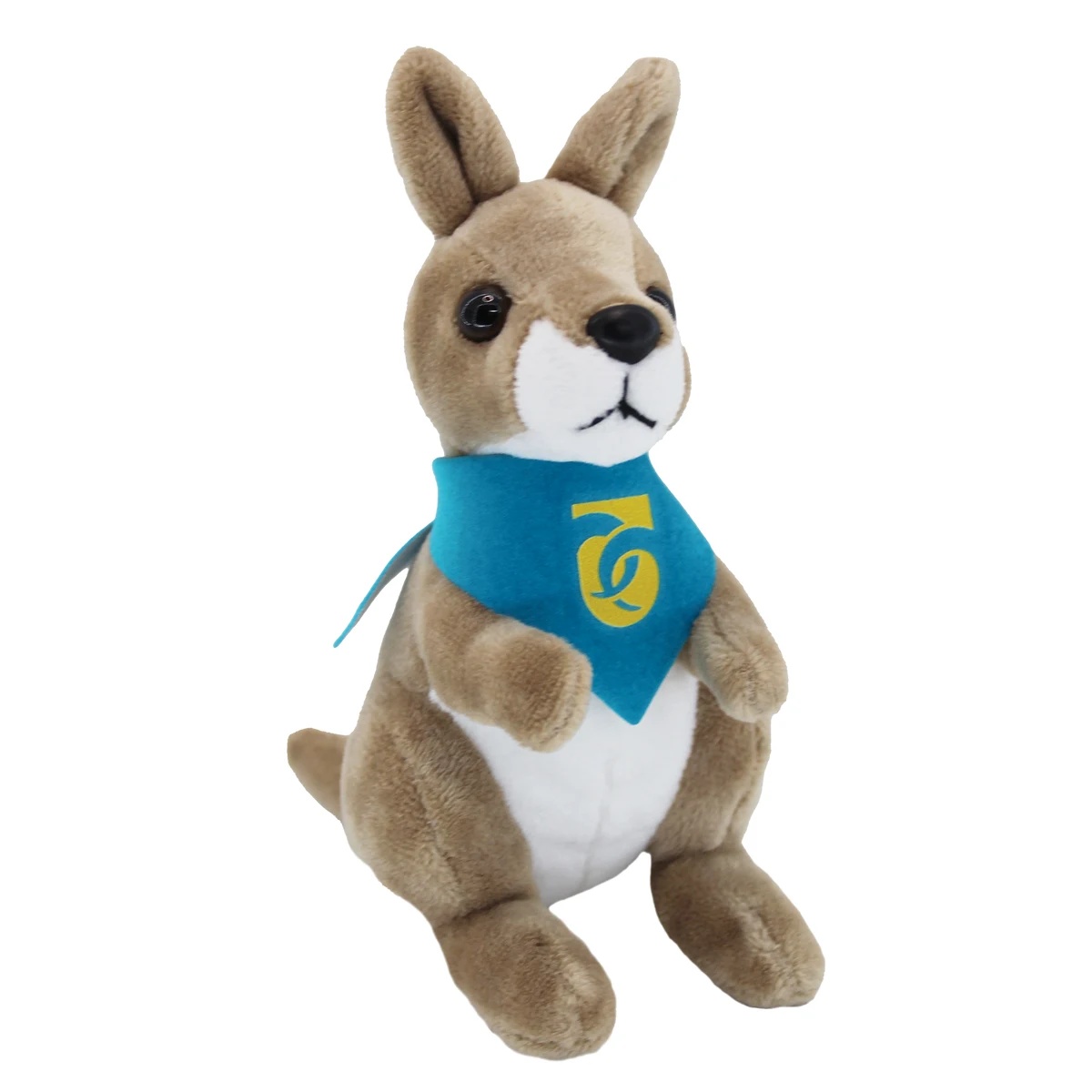 5" Pocketkins Eco Kangaroo with bandana and one color imprint 1
