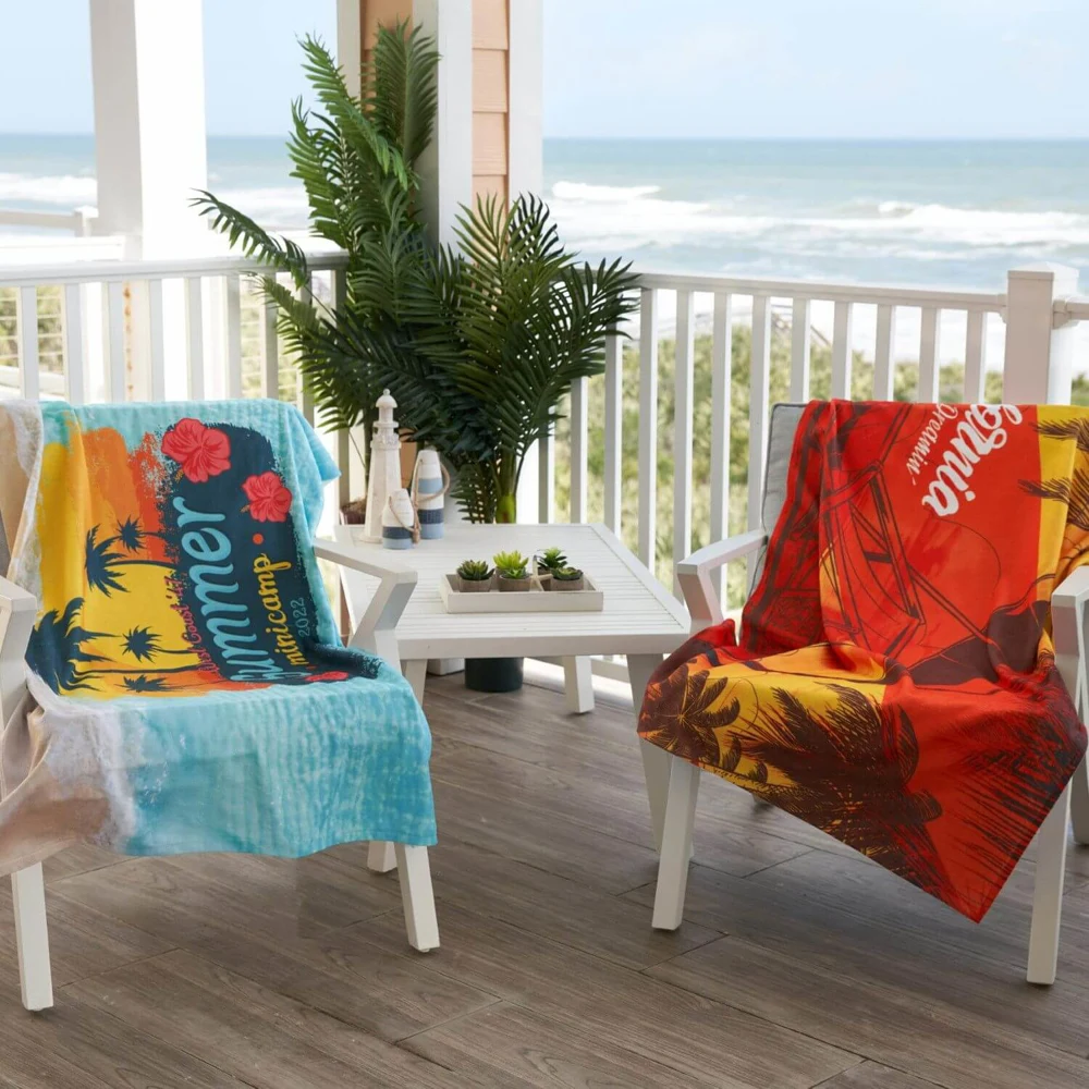 35" x 60" Sublimated Deluxe Beach Towel 1